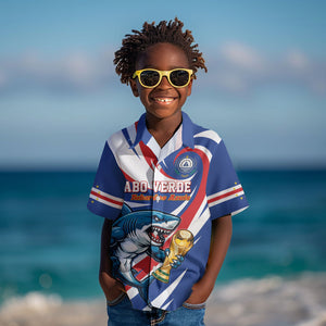 Custom World Football 2026 Cabo Verde Kid Hawaiian Shirt Blue Shark Champions Trophy