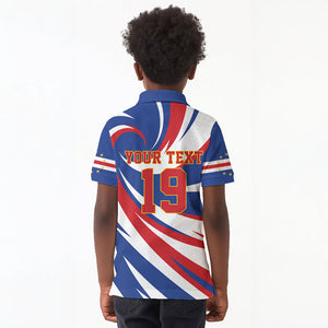 Custom World Football 2026 Cabo Verde Kid Polo Shirt Blue Shark Champions Trophy