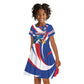 Custom World Football 2026 Cabo Verde Kid Short Sleeve Dress Blue Shark Champions Trophy