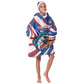 Custom World Football 2026 Cabo Verde Kid Wearable Blanket Hoodie Blue Shark Champions Trophy