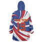 Custom World Football 2026 Cabo Verde Kid Wearable Blanket Hoodie Blue Shark Champions Trophy
