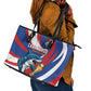 World Football 2026 Cabo Verde Leather Tote Bag Blue Shark Champions Trophy