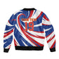 Custom World Football 2026 Cabo Verde Sleeve Zip Bomber Jacket Blue Shark Champions Trophy