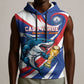 Custom World Football 2026 Cabo Verde Sleeveless Hoodie Blue Shark Champions Trophy
