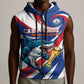 Custom World Football 2026 Cabo Verde Sleeveless Zip Hoodie Blue Shark Champions Trophy