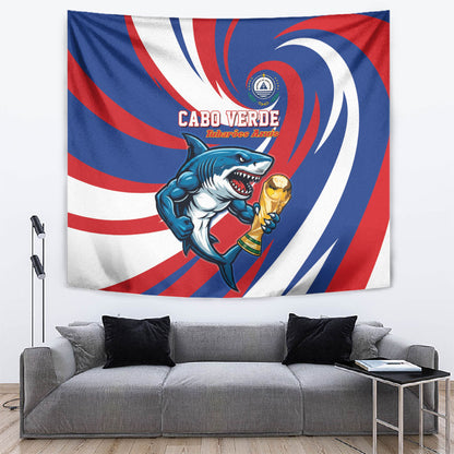 World Football 2026 Cabo Verde Tapestry Blue Shark Champions Trophy
