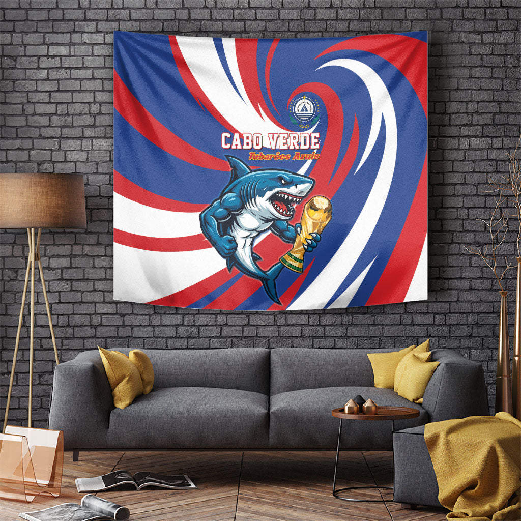 World Football 2026 Cabo Verde Tapestry Blue Shark Champions Trophy
