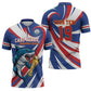 Custom World Football 2026 Cabo Verde Zipper Polo Shirt Blue Shark Champions Trophy