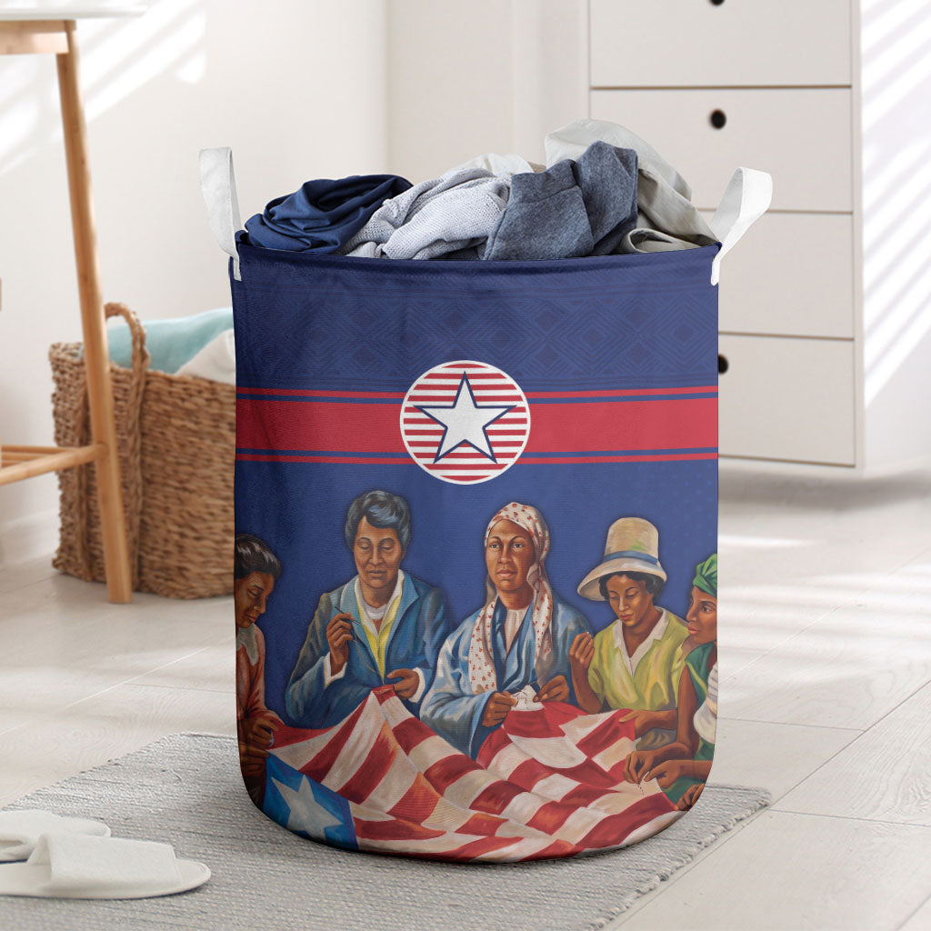 Liberia Flag Day Laundry Basket Lone Star Heritage Pride