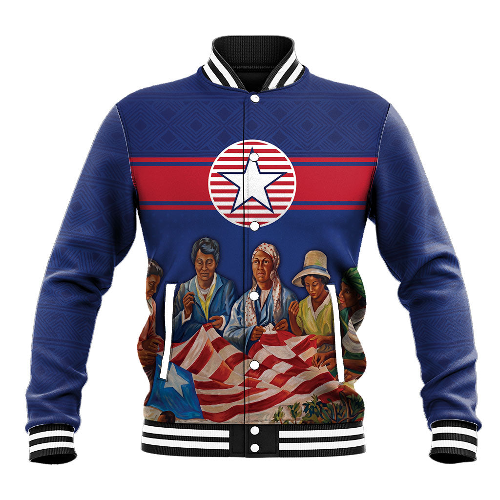 Liberia Flag Day Baseball Jacket Lone Star Heritage Pride