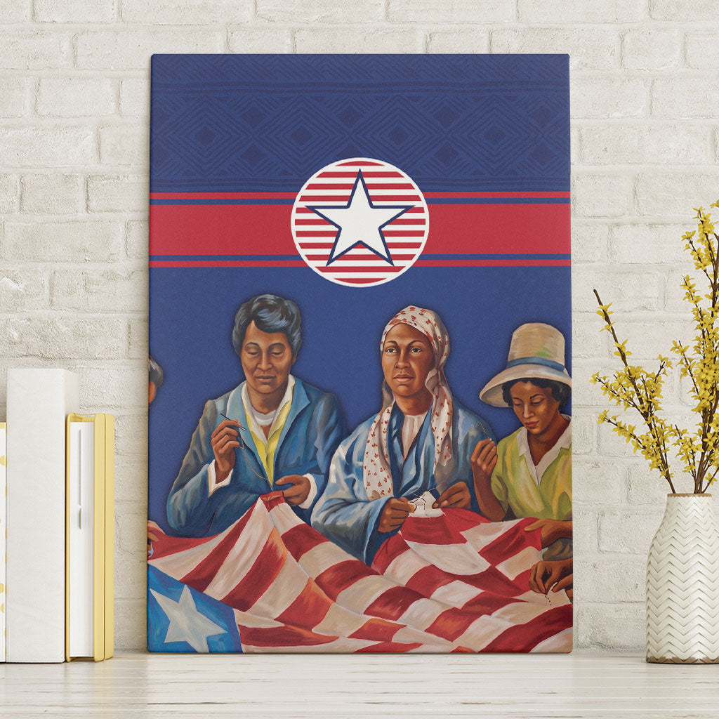 Liberia Flag Day Canvas Wall Art Lone Star Heritage Pride