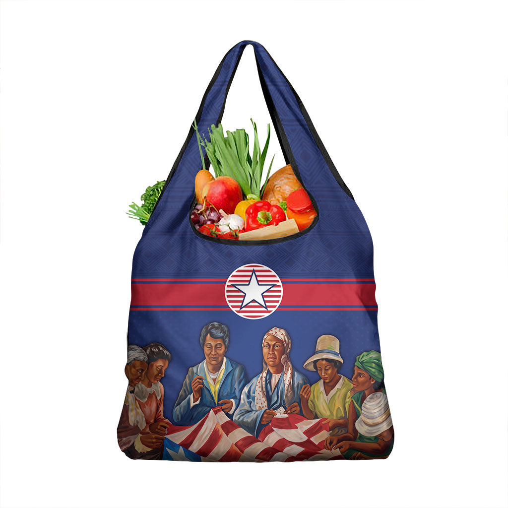 Liberia Flag Day Grocery Bag Lone Star Heritage Pride
