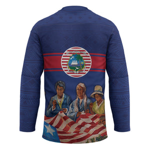 Liberia Flag Day Hockey Jersey Lone Star Heritage Pride