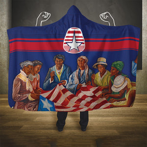 Liberia Flag Day Hooded Blanket Lone Star Heritage Pride