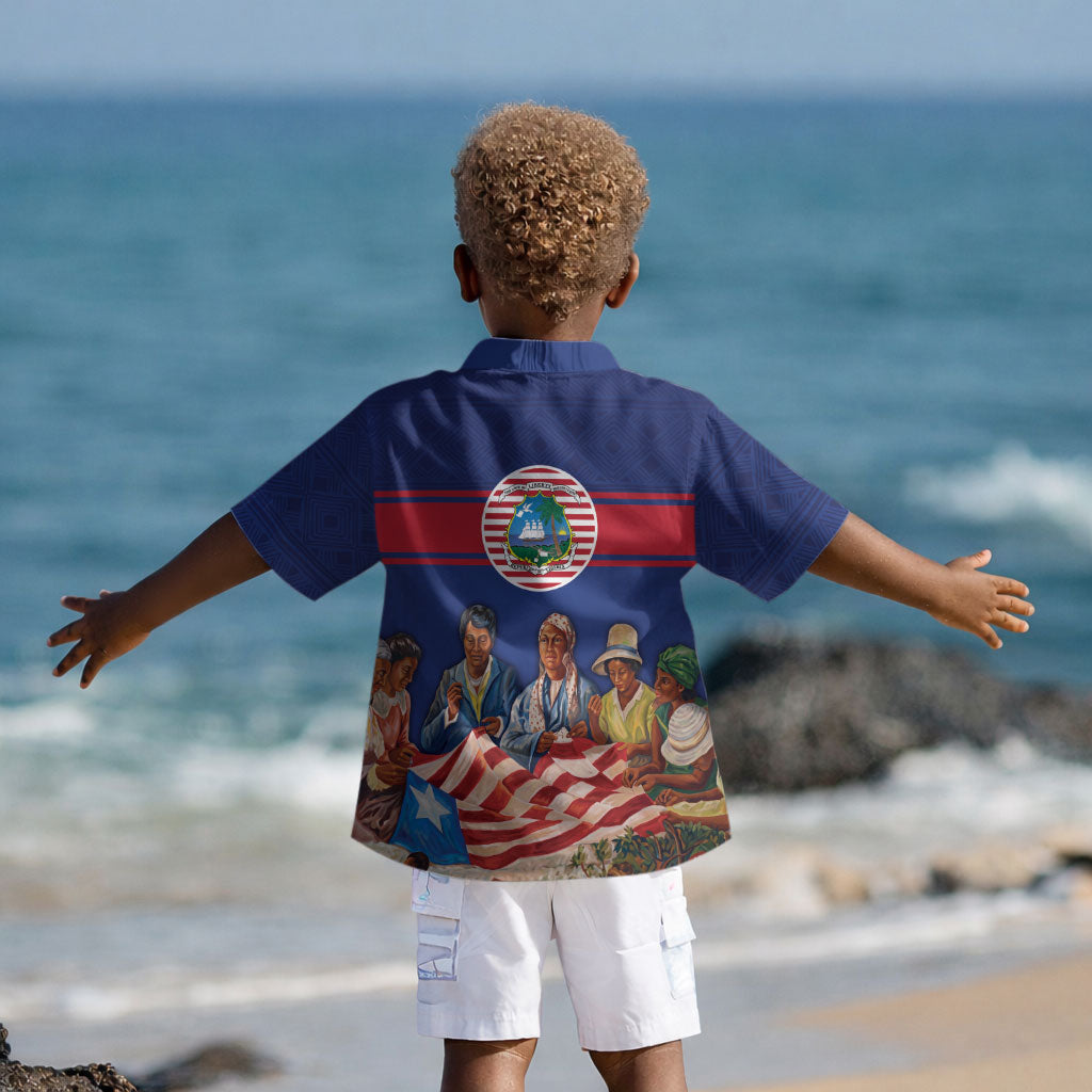 Liberia Flag Day Kid Hawaiian Shirt Lone Star Heritage Pride