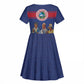 Liberia Flag Day Kid Short Sleeve Dress Lone Star Heritage Pride