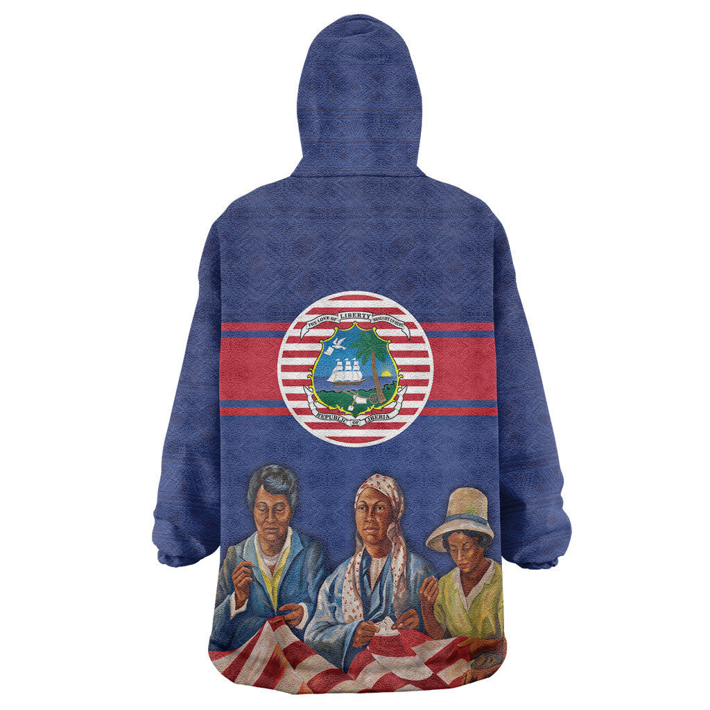Liberia Flag Day Kid Wearable Blanket Hoodie Lone Star Heritage Pride