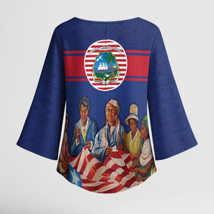 Liberia Flag Day Kimono Sleeve Blouse Lone Star Heritage Pride