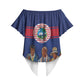 Liberia Flag Day Off Shoulder Wrap Waist Top Lone Star Heritage Pride