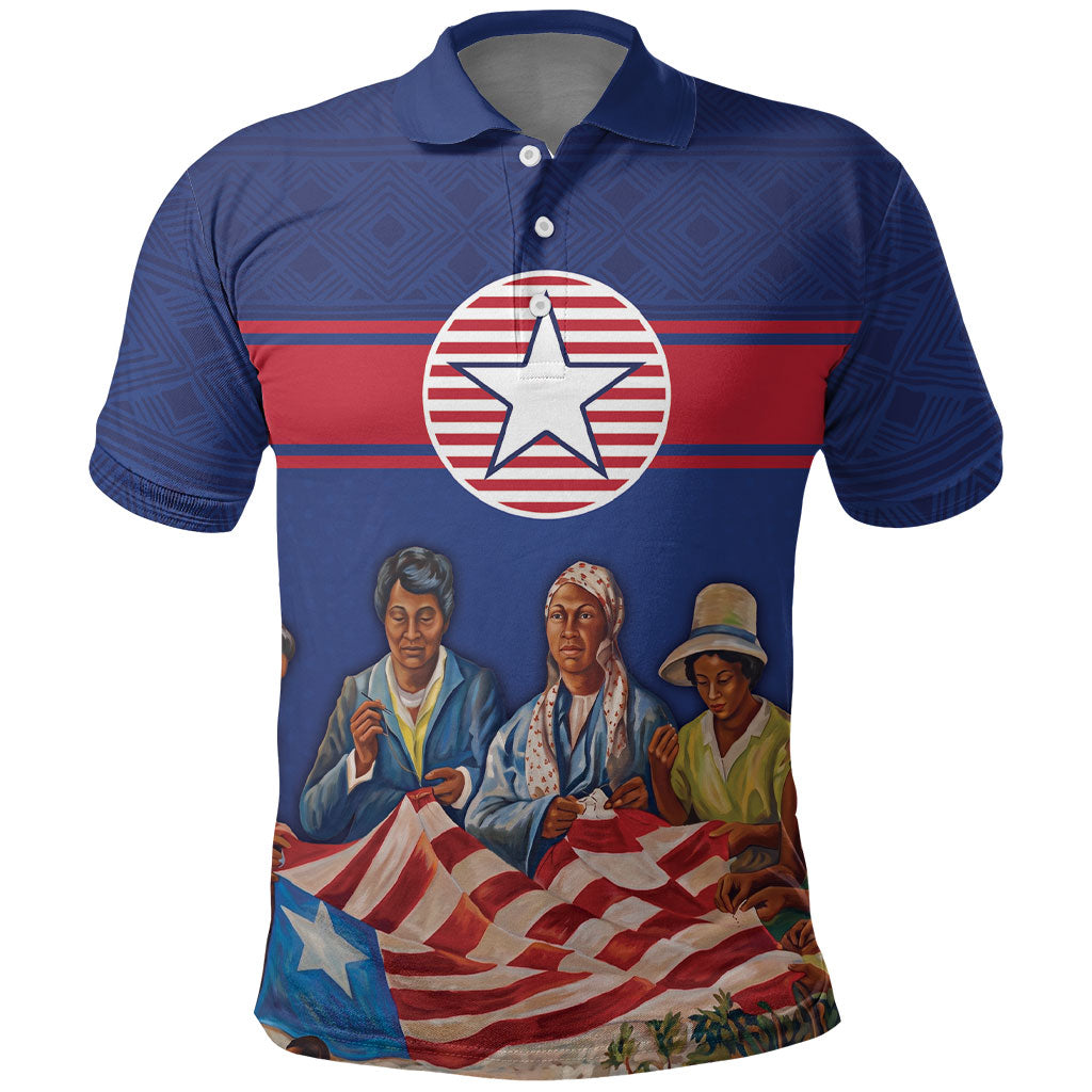 Liberia Flag Day Polo Shirt Lone Star Heritage Pride