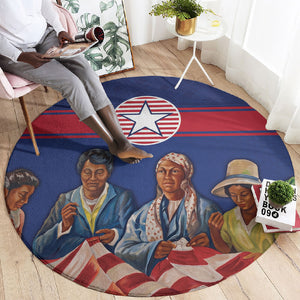 Liberia Flag Day Round Carpet Lone Star Heritage Pride