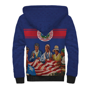 Liberia Flag Day Sherpa Hoodie Lone Star Heritage Pride