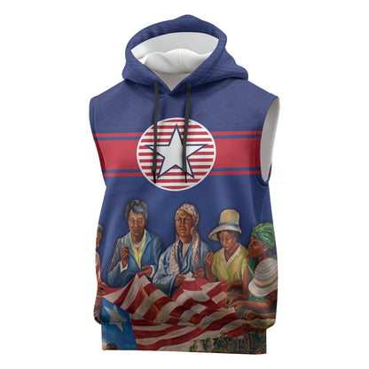 Liberia Flag Day Sleeveless Hoodie Lone Star Heritage Pride