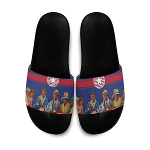Liberia Flag Day Slide Sandals Lone Star Heritage Pride
