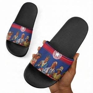 Liberia Flag Day Slide Sandals Lone Star Heritage Pride