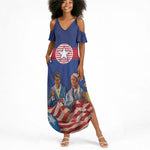 Liberia Flag Day Summer Maxi Dress Lone Star Heritage Pride