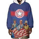 Liberia Flag Day Wearable Blanket Hoodie Lone Star Heritage Pride