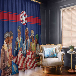 Liberia Flag Day Window Curtain Lone Star Heritage Pride