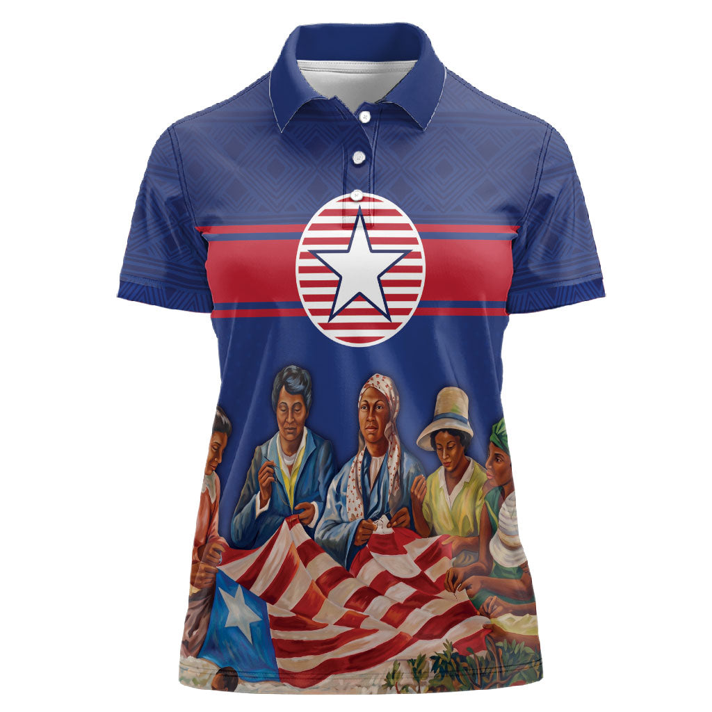 Liberia Flag Day Women Polo Shirt Lone Star Heritage Pride