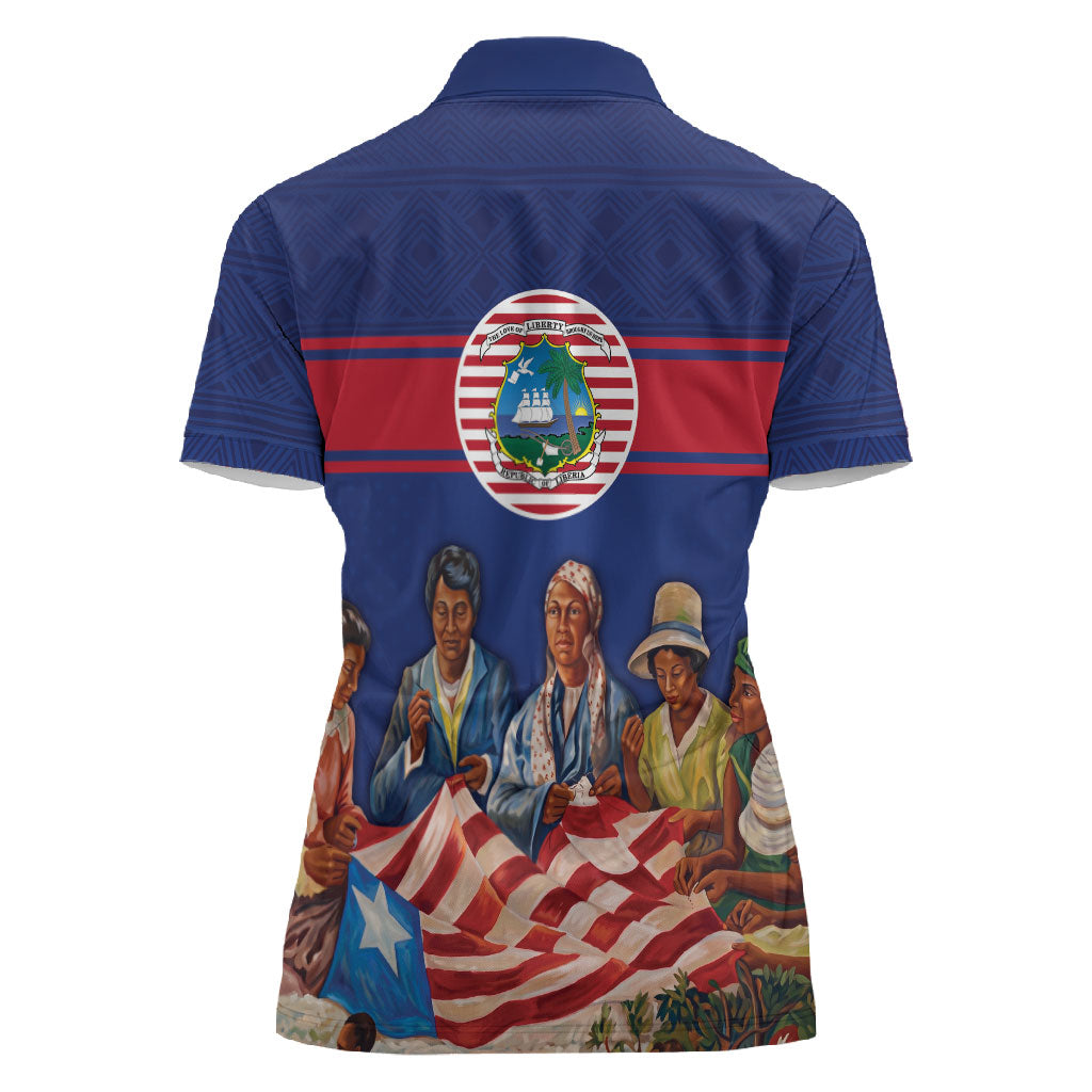 Liberia Flag Day Women Polo Shirt Lone Star Heritage Pride
