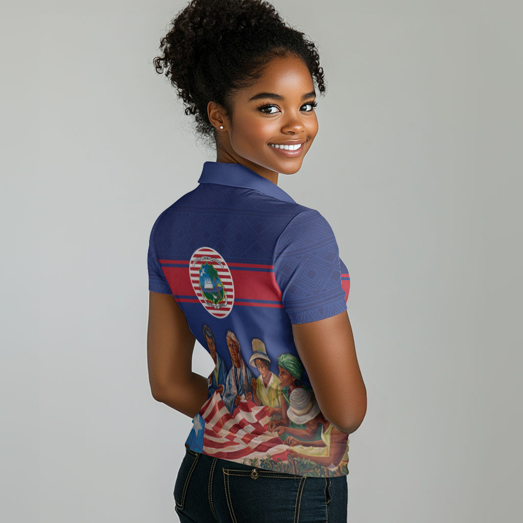 Liberia Flag Day Women Polo Shirt Lone Star Heritage Pride