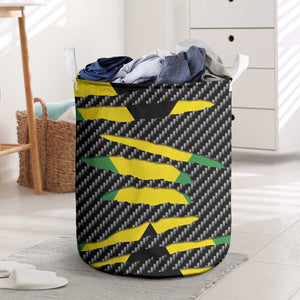 Black Jamaicans Jamaica Beast Laundry Basket Ripped Flag Graphic - African Pride