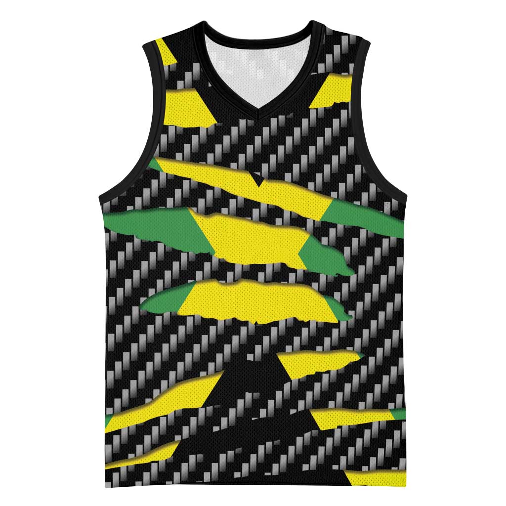 Black Jamaicans Jamaica Beast Basketball Jersey Ripped Flag Graphic - African Pride