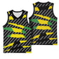 Black Jamaicans Jamaica Beast Basketball Jersey Ripped Flag Graphic - African Pride