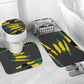 Black Jamaicans Jamaica Beast Bathroom Set Ripped Flag Graphic