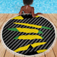 Black Jamaicans Jamaica Beast Beach Blanket Ripped Flag Graphic - African Pride