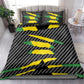 Black Jamaicans Jamaica Beast Bedding Set Ripped Flag Graphic - African Pride
