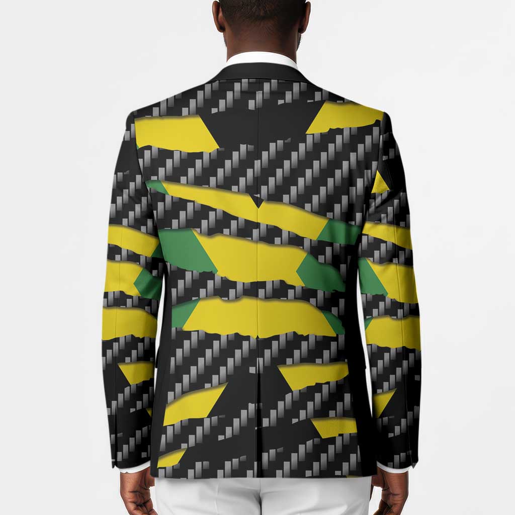 Black Jamaicans Jamaica Beast Blazer Ripped Flag Graphic