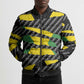Black Jamaicans Jamaica Beast Bomber Puffer Jacket Ripped Flag Graphic