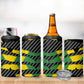 Black Jamaicans Jamaica Beast 4 in 1 Can Cooler Tumbler Ripped Flag Graphic - African Pride