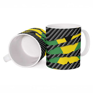 Black Jamaicans Jamaica Beast Ceramic Mug Ripped Flag Graphic