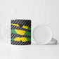 Black Jamaicans Jamaica Beast Ceramic Mug Ripped Flag Graphic