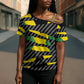 Black Jamaicans Jamaica Beast Cross Shoulder Shirt Ripped Flag Graphic