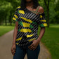 Black Jamaicans Jamaica Beast Cross Shoulder Shirt Ripped Flag Graphic