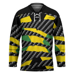 Black Jamaicans Jamaica Beast Hockey Jersey Ripped Flag Graphic