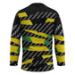 Black Jamaicans Jamaica Beast Hockey Jersey Ripped Flag Graphic